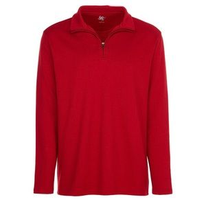 🆕 R&R Men’s Red 1/4 Zip Knit Pullover Jacket